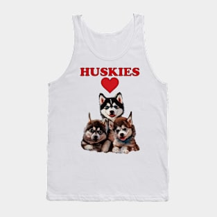 Huskies Love Tank Top